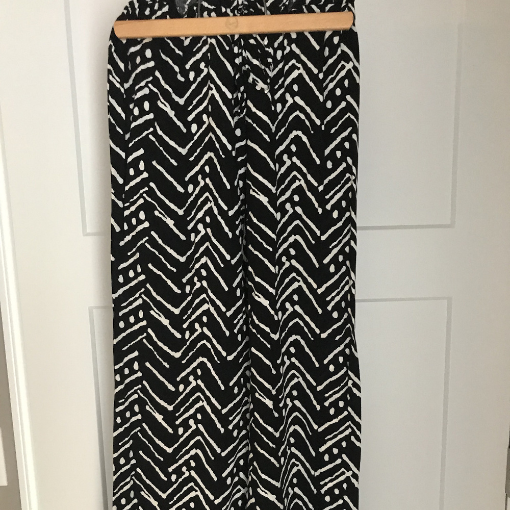 Double Click Black and White Palazzo Pants